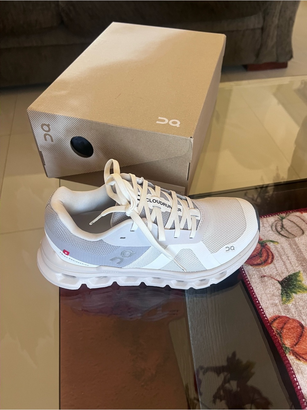 On Running White Cloudrunner Men's Athletic Running Shoe